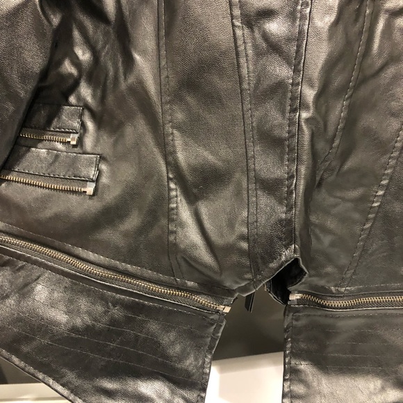 Vegan Leather Fitted Moto jacket. - Picture 13 of 14